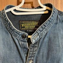 【即決】激レア NEIGHBORHOOD SAVAGE SHIRT デニムシャツ ネイバーフッド サベージ ウエスタンシャツ デニムシャツ sizeS ダメージ加工_画像4