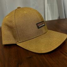 極美品 【即決】patagonia パタゴニア 帽子 CAP キャップ BTS 2017年限定 コリアンダーブラウン ヘンプ混 キャップ 夕焼けタグ ゴールド_画像2