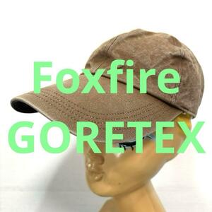 Foxfire GORETEX 茶 ロングビル キャップ つば長 帽子 フォックスファイヤー 5522550 ゴアテックス ゴルフ 釣り アウトドア キャンプ 古着