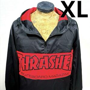 XL 極美 THRASHER スラッシャー ナイロンジャケット アノラックパーカー アメリカ 古着 ゆるだぼ スケート スケーター スケボー ストリートの画像1