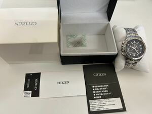 美品 稼働 CITIZEN シチズン エコドライブ E660-S119944 電波ソーラー 腕時計 定価55000円 箱付き