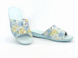 Pansy パンジー 室内履き スリッパ 8690 Lサイズ(24.5cm) ブルー PANTOFOLE パントフォーレ