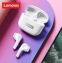 Lenovo BluetoothイヤホンLP40Pro ホワイト【匿名配送】_画像1