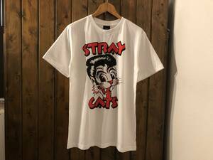 新品●ストレイキャッツ　プリントTシャツ［L］●ブライアンセッツァー/ネオロカビリー/ロックバンド/666