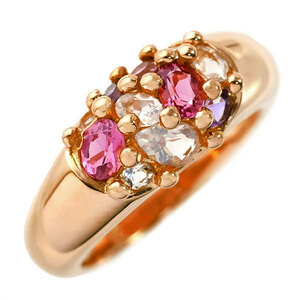 [ free shipping ][ genuine article ]rujiada*te The Yinling g* ring *K18PG pink gold * tourmaline *10 number * has been finished * lady's * pretty *