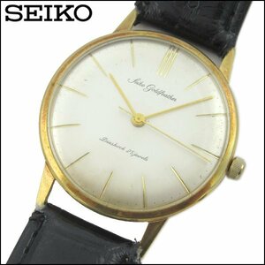 TS SEIKO/セイコー メンズ腕時計 gold feather/ゴールドフェザー K18無垢 総重量33.2g Diashock 25 juwels 手巻き