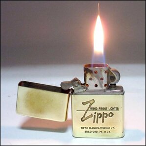 TS ZIPPO/ジッポー オイルライター WIND-PROOF LIGHTER 真鍮製 エッチング彫り込み 着火確認済 1991年製の画像6