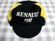 ルノー　RENAULT Elf　ニット帽　防寒キャップ　黒+黄色　希少自動車関連グッズ　サイクリング等　綺麗　送料無料_画像5