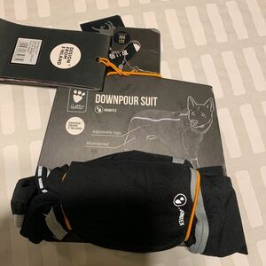 【Hurtta】【フルッタ】・ドッグレインコート 「Downpour Suit ダウンポアスーツ」ブラック　30S cm