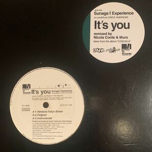 12inch【美品】名曲 レア sunaga t experience it's you nicola conte MURO 須永辰夫の画像1