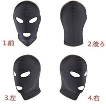 全頭 フェイスマスク コスプレ 仮面マスク ボンテージ SM　スポンジ高伸縮性素材使用 Z091！送料無料！_画像2