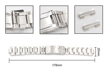 腕時計 交換用 オイスター ブレスレット 20mm 無垢 (ツヤなし) シルバー ベルト ROLEX ロレックス TUDOR 互換 社外品！送料無料！_画像7