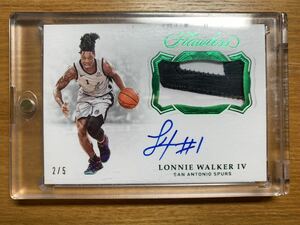 Lonnie Walker Ⅳ 2018-19 Flawless basketball NBA RPA auto green /5