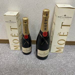 【MYT-2573】MOET＆CHADON モエ・エ・シャドン 白 シャンパン 750ml/12% 375ml/12% 2本セット 未開栓