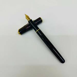 【IK-26232】 PARKER 万年筆 SONNET ペン先750 パーカー ソネット 18金 K18 GOLD 赤 黒 RED BLACK まだら 斑 筆記具 中古 筆記未確認