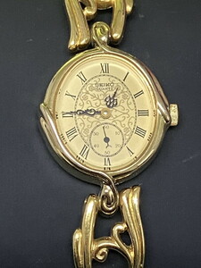 【３１７】SEIKO セイコー　ブレスウォッチ　レディース腕時計　1428-5120　クオーツ　ゴールド 中古品