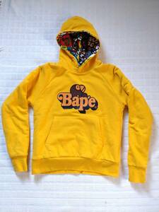 Bape リバーシブル　トレーナー　パーカー　Ｓサイズ　イエロー　ベビーマイロ　A BATHING APE 