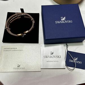 新品SWAROVSKI スワロフスキー 合金バングル 3連 ラインストーン