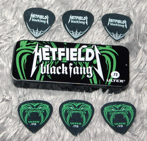 ジェイムズ・ヘットフィールド JIM DUNLOP / HETFIELD BLACK FANG tin 0.73 ピック＆ピックケース 正規品