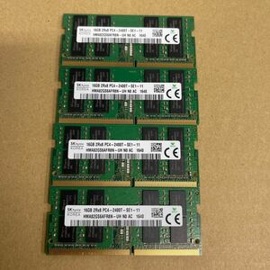G85 SK hynix ノートPCメモリ　16GB 2Rx8 PC4-2400T 4枚 動作確認品