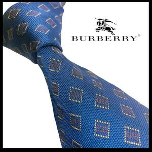 ◆美品◆ Burberry バーバリー ネクタイ ネイビー 紺 小紋柄