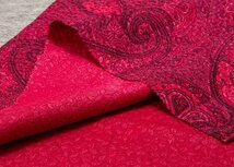 Tissn　Mariee婦人服地 イタリア製 深い赤ペイズリー花模様 HOA6141_画像6