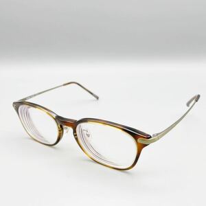 A NU ア ニュー 眼鏡 メガネ フレーム AN-04 チタン ブラウン ゴールド 50□19-145 アイウェア ブルーライトカット 度入り レンズ 眼鏡市場