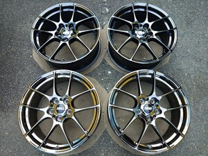 極上 限定 希少 鍛造 BBS RF BKM ブラックミラー 18インチ 7.5J+45 RF510 PCD114.3 5穴 4本