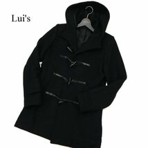 Lui's ルイス 秋冬 ウール★ ダッフル コートSz.M　メンズ 黒　C3T11241_C#N_画像1