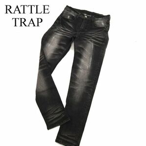 RATTLE TRAP メンズビギ 通年 加工★ ストレッチ ヴィンテージ テーパード デニム パンツ ジーンズ Sz.S メンズ C4B00040_1#Rの画像1