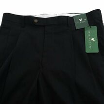 【新品 未使用】 LYLE&SCOTT ライル＆スコット 通年 ストレッチ 吸水速乾★ 2タック スラックス パンツ Sz.85cm　メンズ 黒　C4B00036_1#R_画像3