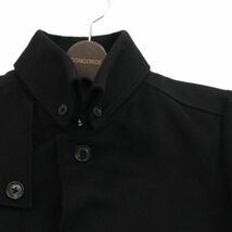 TETE HOMME テットオム 秋冬 カシミヤ混★ メルトン ウール スタンドカラー シングル ジャケット コート Sz.5　メンズ 黒　C4T00076_1#N_画像2