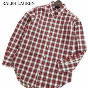 RALPH LAUREN ラルフローレン 通年 CLASSIC FIT★ 長袖 ボタンダウン チェック シャツ Sz.M　メンズ　C4T00078_1#C