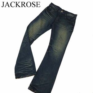 JACKROSE ジャックローズ ヴィンテージ加工★ シンチバック ブーツカット デニム パンツ ジーンズ Sz.32　メンズ　C4B00138_1#R