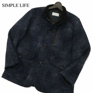 SIMPLE LIFE シンプルライフ レナウン 秋冬 加工★ 中綿 ジップ カバーオール ジャケット Sz.M　メンズ　C4T00234_1#N