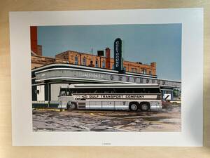 鈴木英人 アートポスター GREYHOUND STATION 大型B3サイズ 36.4×51.5ｃm　34