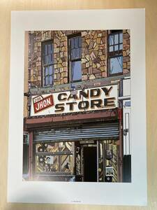 鈴木英人 アートポスター JHON’S CANDY STORE 大型B3サイズ 36.4×51.5ｃm　32