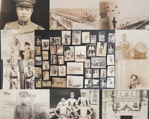 日本軍　写真　約40枚　鞍山　満州　支那　中国　独立守備隊　将校　兵隊　鉄道　満州事変　昭和九年頃　陸軍　戦前　古写真