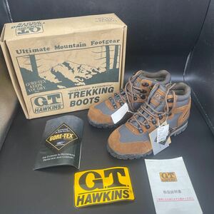 Y1101648 未使用 G.T.HAWKINS ホーキンス GT9651 トレッキングブーツ GORE-TEX スエード US6 1/2 24.5cm. 保管品