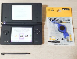 Nintendo DSi ブラック 充電ケーブル タッチペン ダウンロードソフト ドラゴンクエスト 専用カラーコードスキャナー ゼルダの伝説 4つの剣