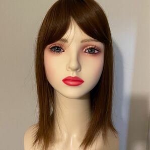 ★新品未使用 毛量多 艶髪 ストレート 部分ウイッグ　35cm サニーブラウン ★ヘアピース　部分ウイッグ