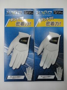 ■NEW XXIO !! ゼクシオ 高機能 全天候 ゴルフ メンズ グローブ x 2枚【BK/21cm】《掌・甲：合成皮革》GGG-X020