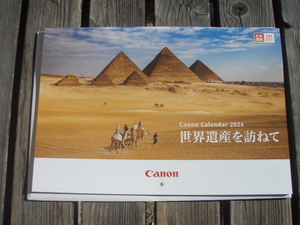 Canon　キャノン　2024年　壁掛けカレンダー　世界遺産を訪ねて