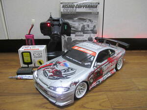 すぐ遊べる全部セット 1/10 ニスモ カッパーミックス シルビア S15 ドリフトスペック TT01 改 EP R/C TAMIYA NISMO COPPERMIX SILVIA 4WD