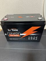 LiTime12V 100AhLiFePO4リン酸鉄リチウムイオンバッテリ 車中泊_画像2