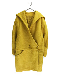 80-90Sイタリア製　vintageナイスカラーフーデッドウールコート　パニナロパニナリ★検MAXMARA MARELLA　SPORTMAX　OLD BENNETON