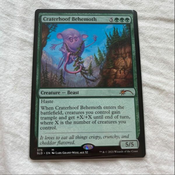 《孔蹄のビヒモス/Craterhoof Behemoth》[Secret Lair] 緑(375)