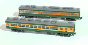 【F3JV47】KATO「サロ165」「サハシ165」計2両 ケースなし 165系急行形電車 中古Nゲージ ジャンク