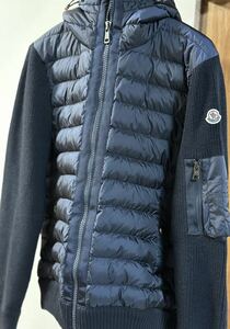 【美品】MONCLER 22-23AW CARDIGAN TRICOT ハイブリッドダウンニット ジャケット フーディ　sサイズ