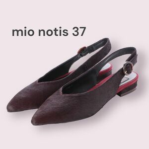 mionotis ミオノティス バックストラップハラコミュール フラットパンプス